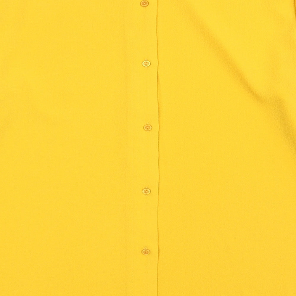 New Look Womens Yellow  Jersey Basic Blouse Size 14