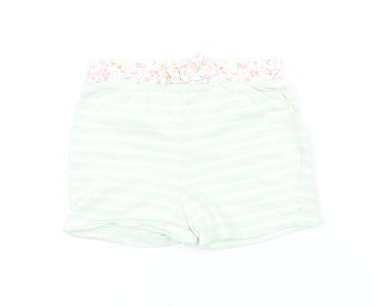 Matalan Girls Green Striped Jersey  Pyjama Pants Size 3-4 Years
