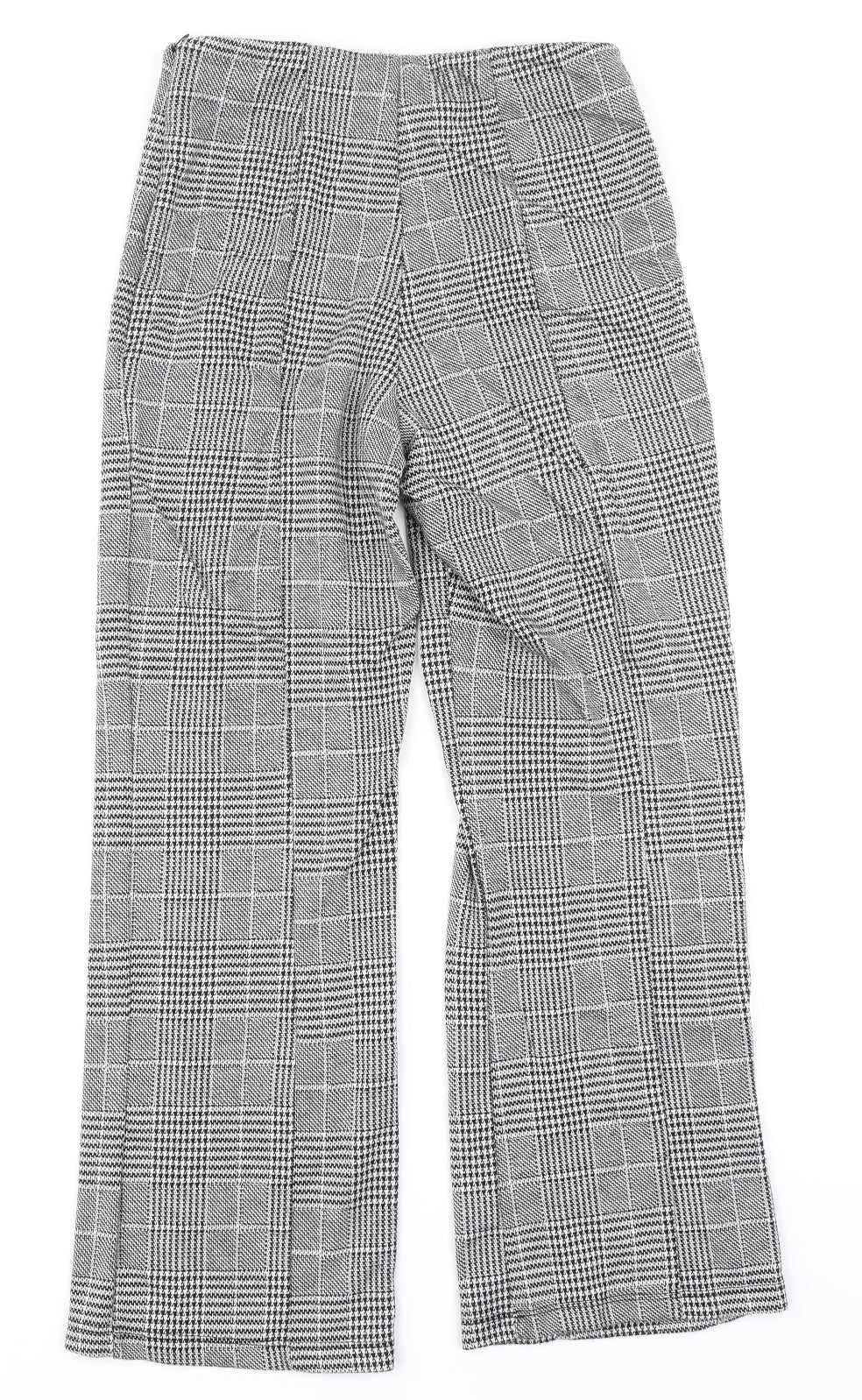 H&M Womens Black Plaid  Trousers  Size S L24 in