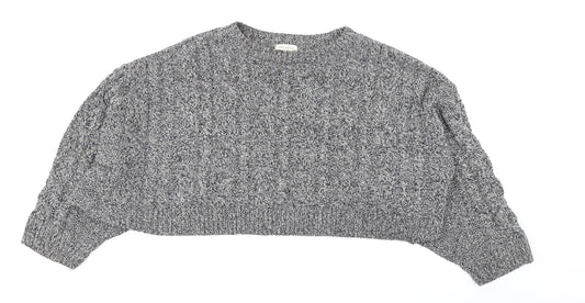 Topshop Womens Blue  Knit Pullover Jumper Size M  - Cropped