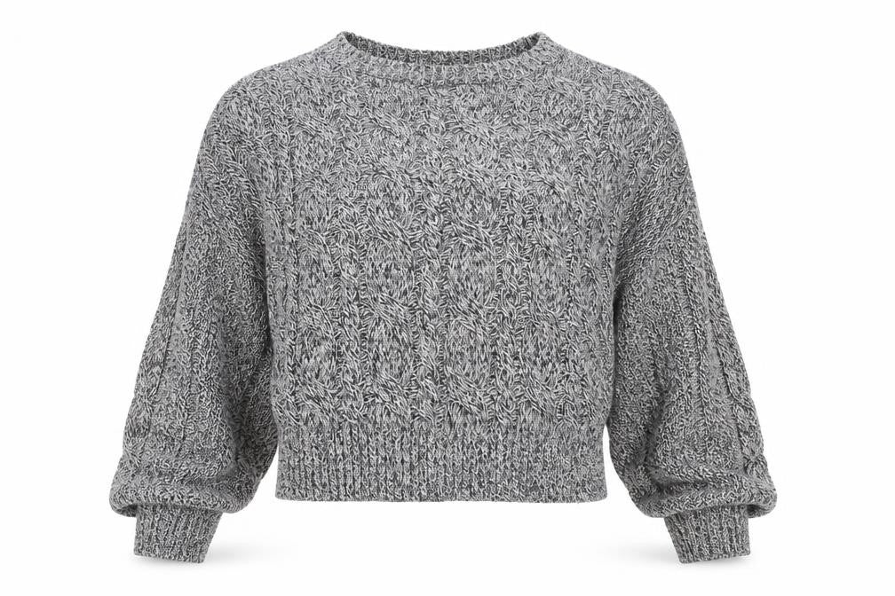 Topshop Womens Blue  Knit Pullover Jumper Size M  - Cropped