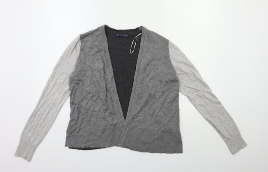 Marks and Spencer Womens Grey  Knit Cardigan Jumper Size 12