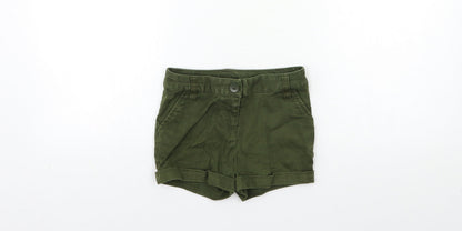 Next Girls Green Batik  Cargo Shorts Size 4 Years