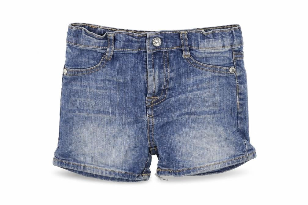 Preworn Girls Blue  Denim Cut-Off Shorts Size 3 Years