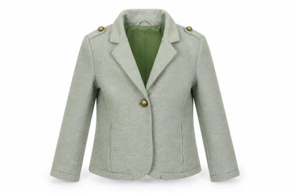 Front view of Ali & Kris girls’ green jacket, size 5, years