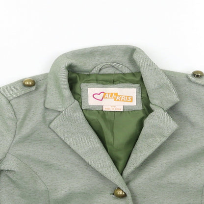 Close-up detail of Ali & Kris girls’ green jacket, size 5, years