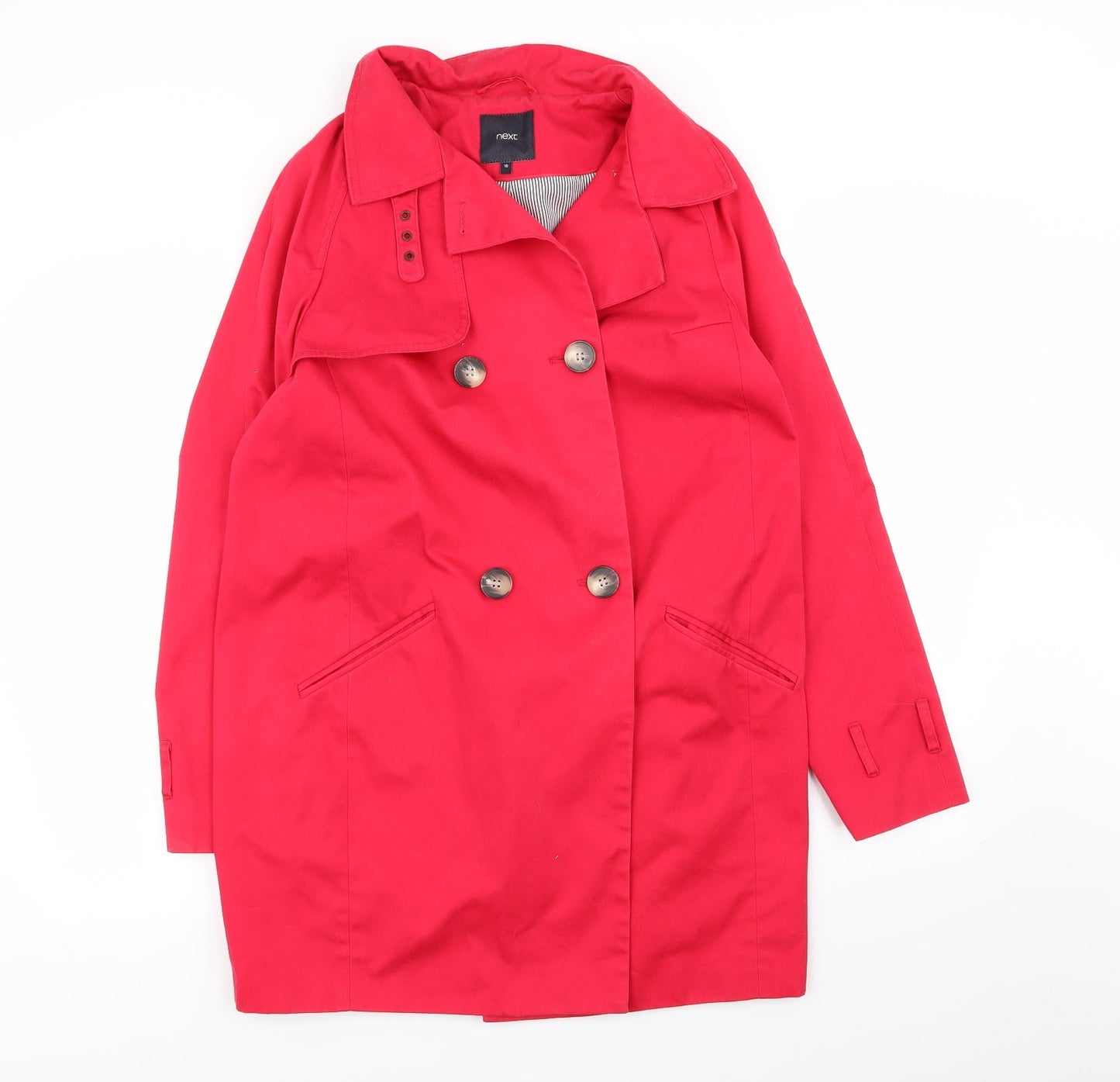 NEXT Womens Pink   Overcoat Coat Size 10
