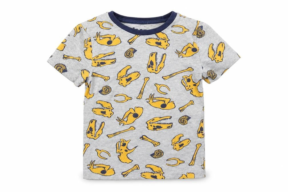 Marks & Spencer Boys Grey Geometric   Pyjama Top Size 3-4 Years