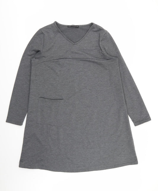 zanza Womens Grey   T-Shirt Dress  Size XL