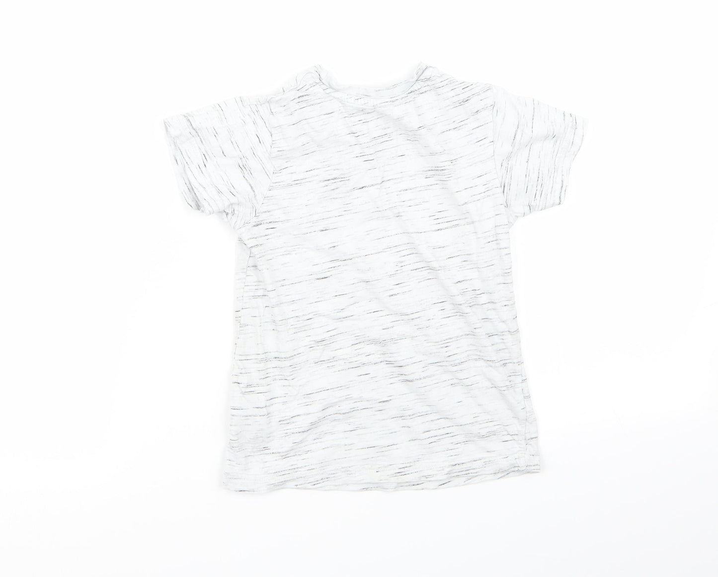 Matalan Girls Grey Striped  Basic T-Shirt Size 4-5 Years