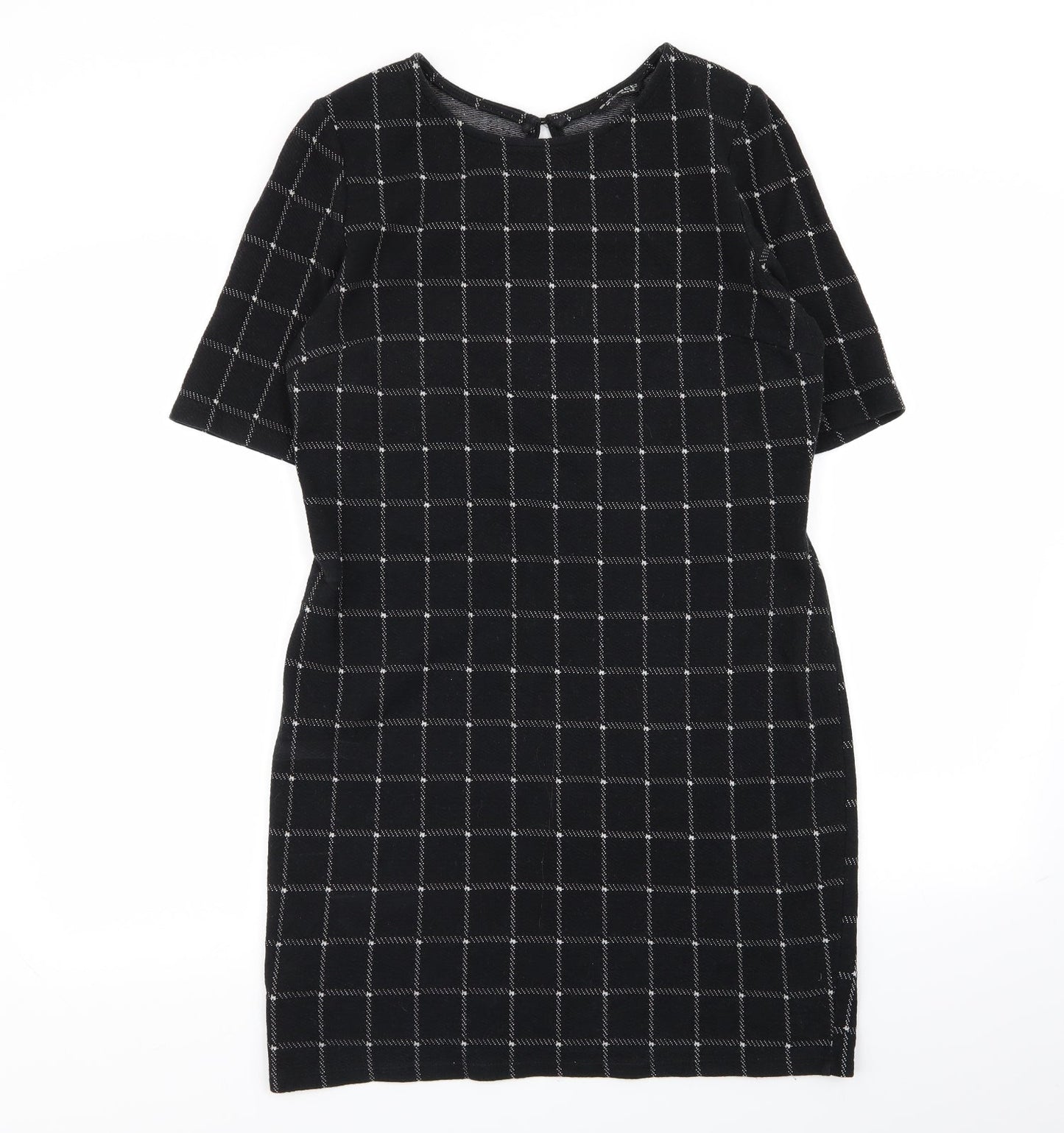 Select Womens Black Check  A-Line  Size 14
