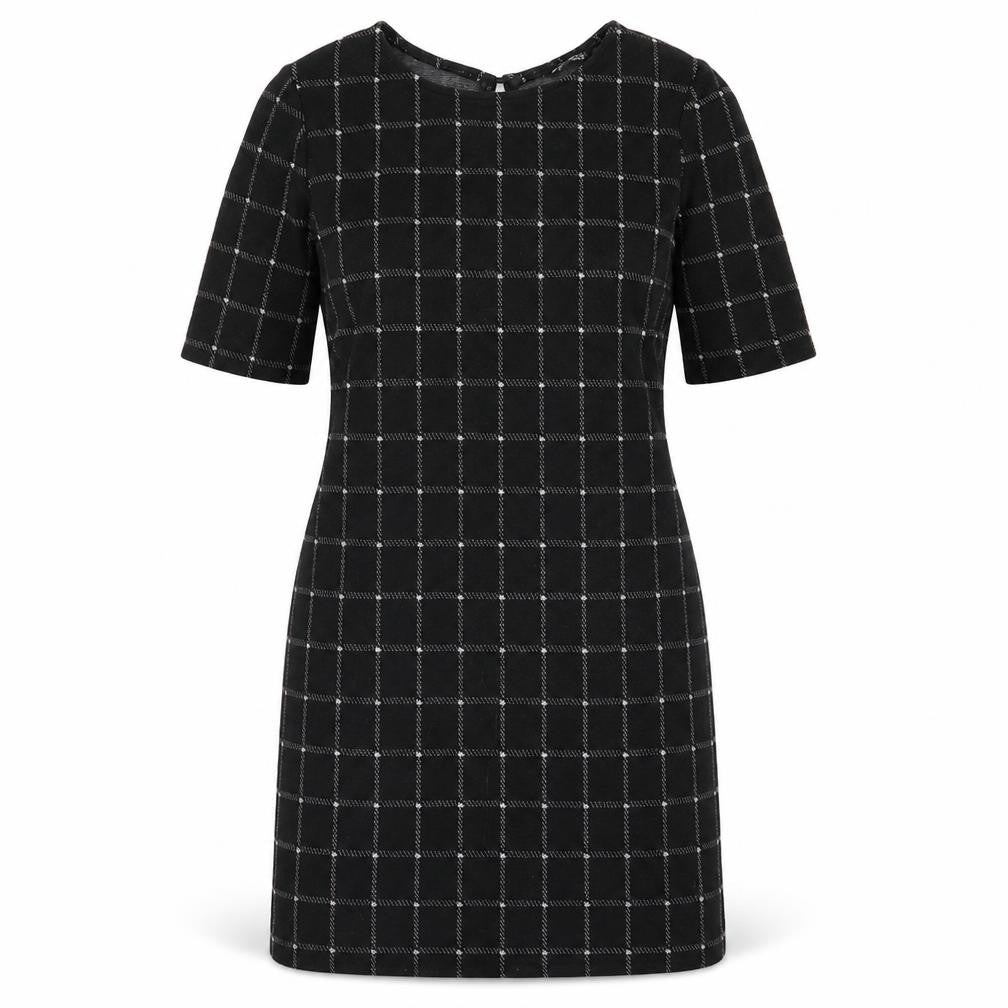 Select Womens Black Check  A-Line  Size 14
