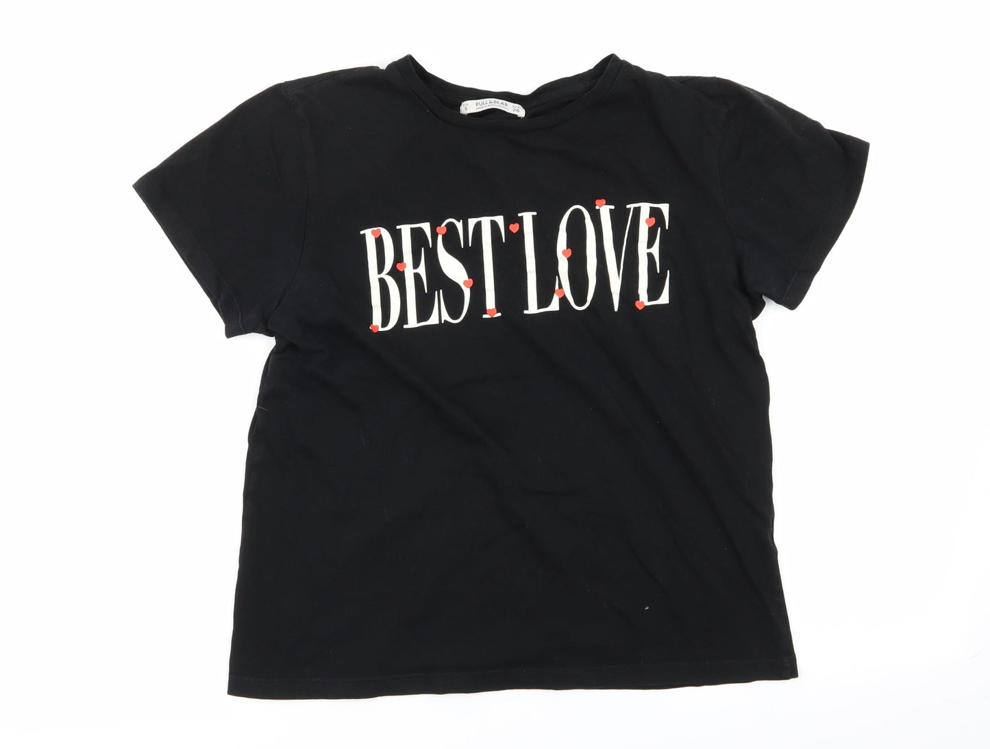 Pull&Bear Womens Black   Basic T-Shirt Size S