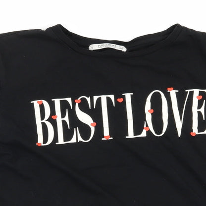 Pull&Bear Womens Black   Basic T-Shirt Size S