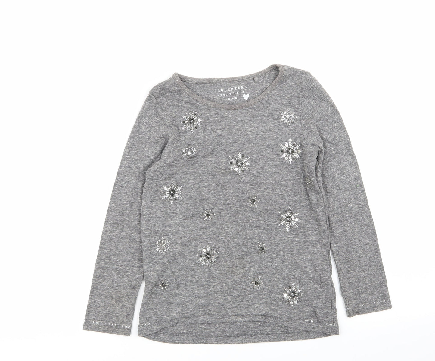 NEXT Girls Grey   Basic T-Shirt Size 6 Years