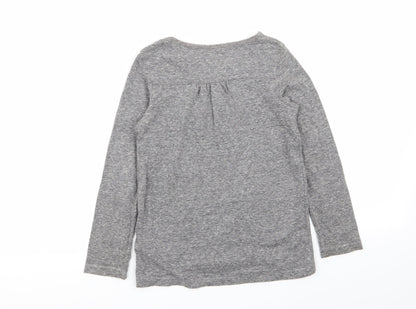 Back view of Next girls’ grey basic t-shirt, size 6, years