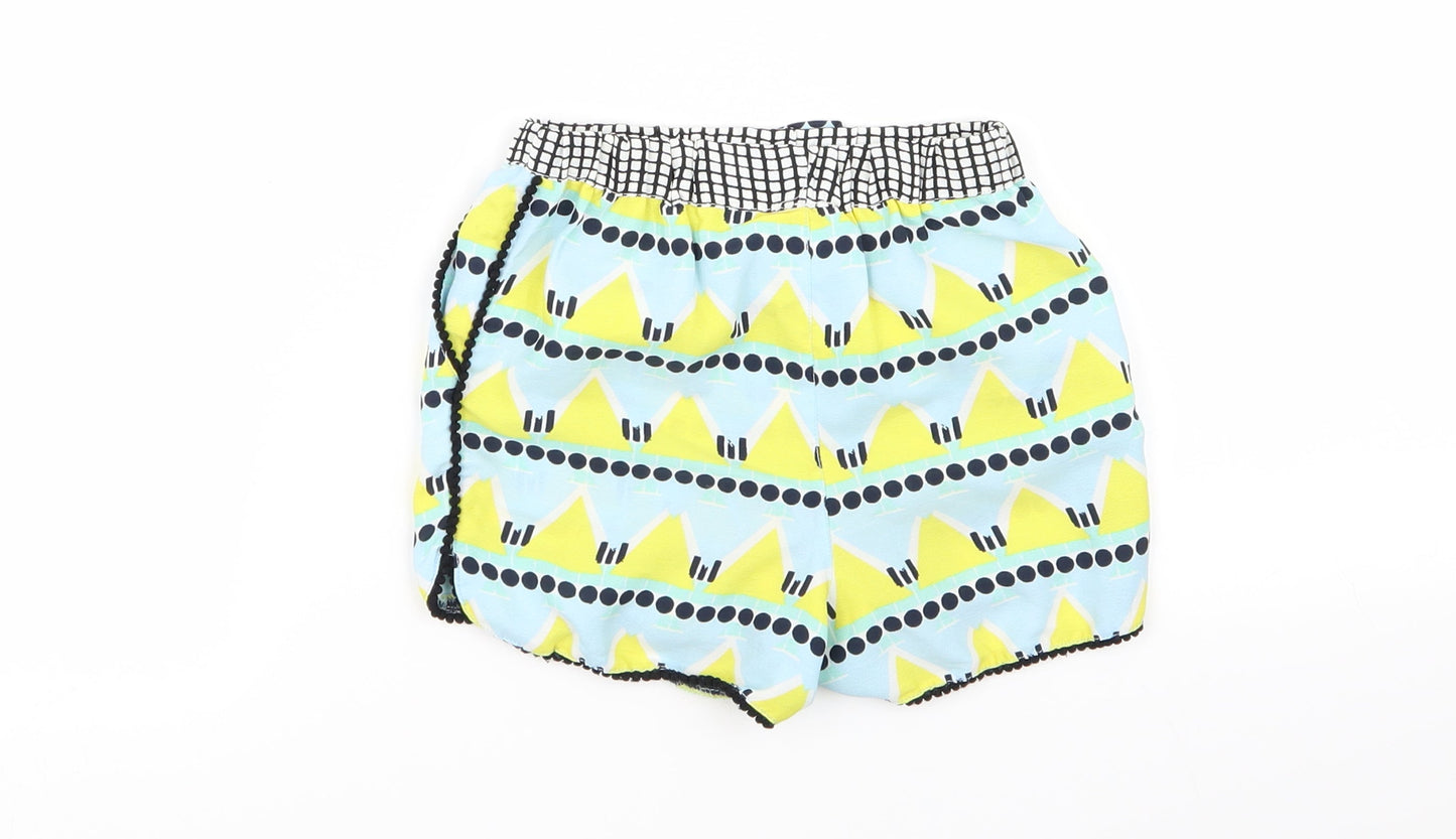 River Island Girls Multicoloured Geometric  Hot Pants Shorts Size 5 Years