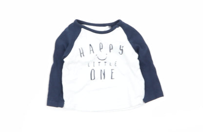 Additional front view of Tu boys’ multicoloured basic t-shirt, size 3-6, months