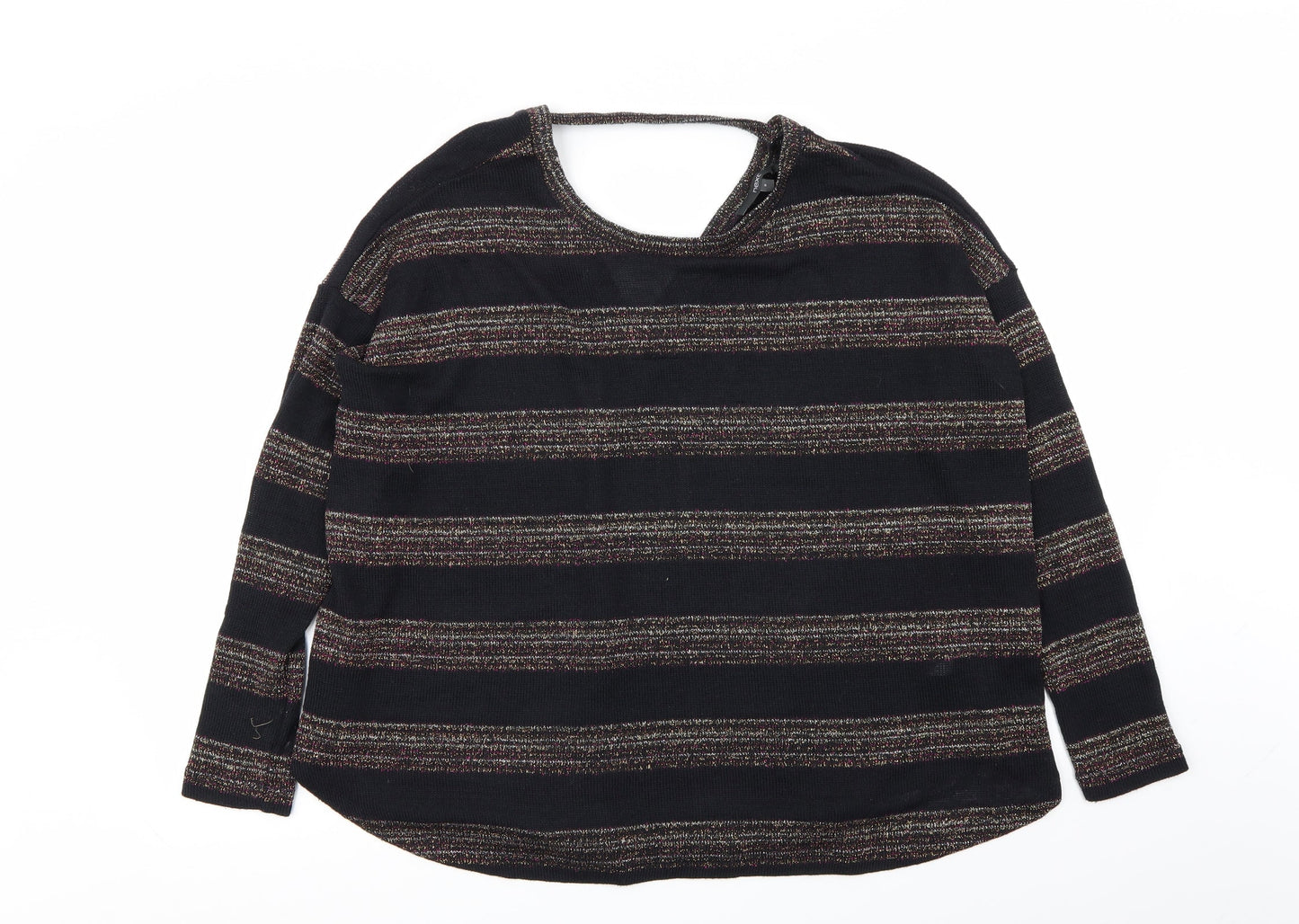 NEXT Womens Multicoloured Striped  Basic T-Shirt Size 8