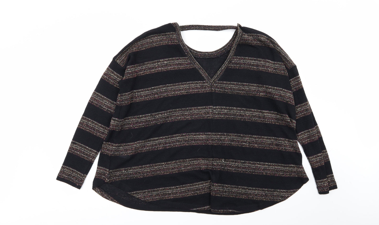 NEXT Womens Multicoloured Striped  Basic T-Shirt Size 8
