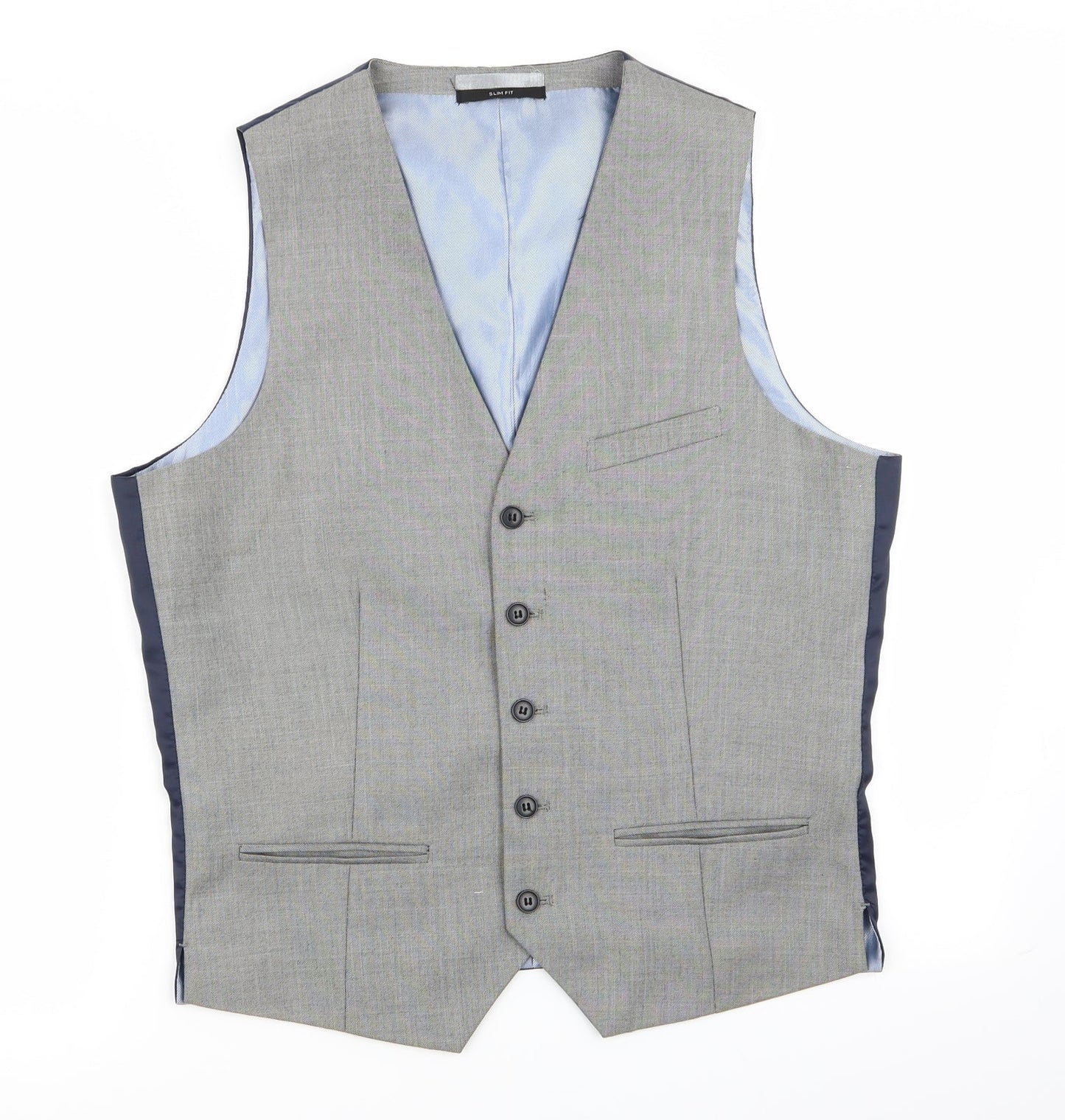 Cedar Wood State Mens Multicoloured Striped  Jacket Suit Waistcoat Size M