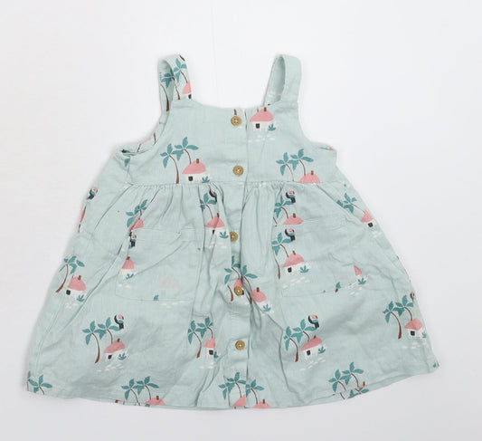 Marks and Spencer Girls Green   Fit & Flare  Size 9-12 Months