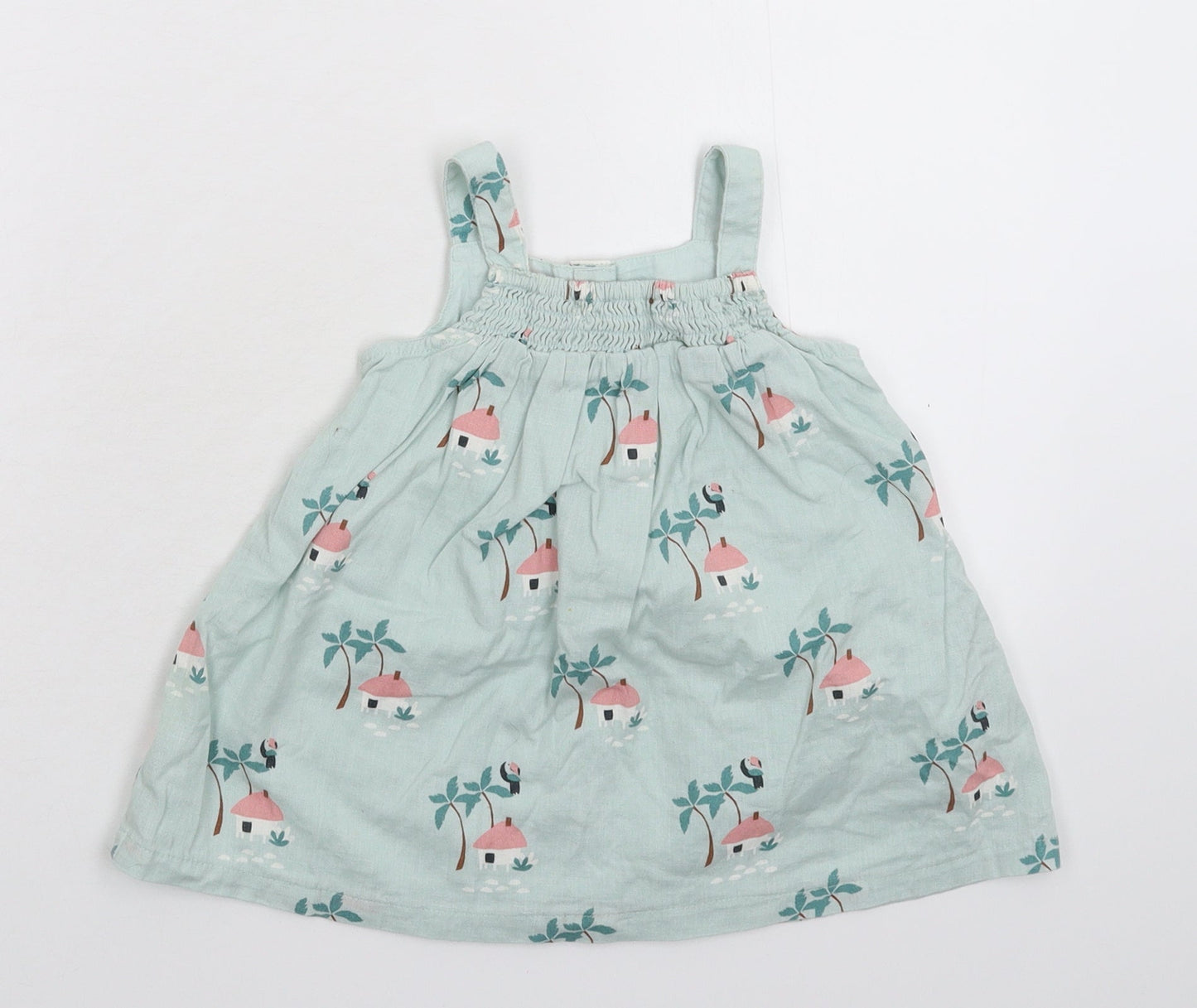 Marks and Spencer Girls Green   Fit & Flare  Size 9-12 Months