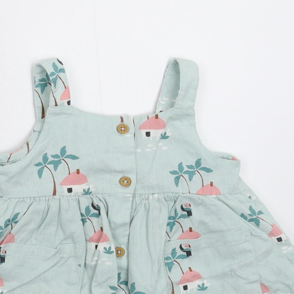 Marks and Spencer Girls Green   Fit & Flare  Size 9-12 Months