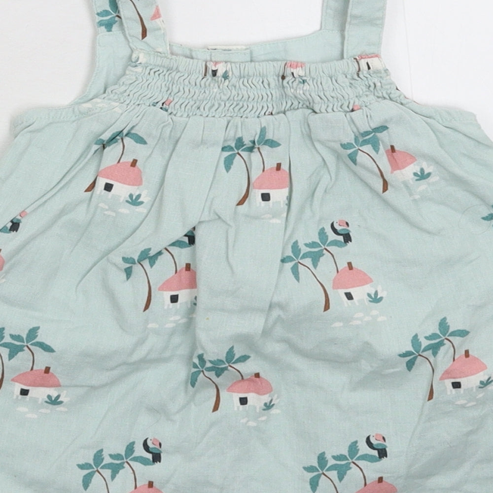 Marks and Spencer Girls Green   Fit & Flare  Size 9-12 Months