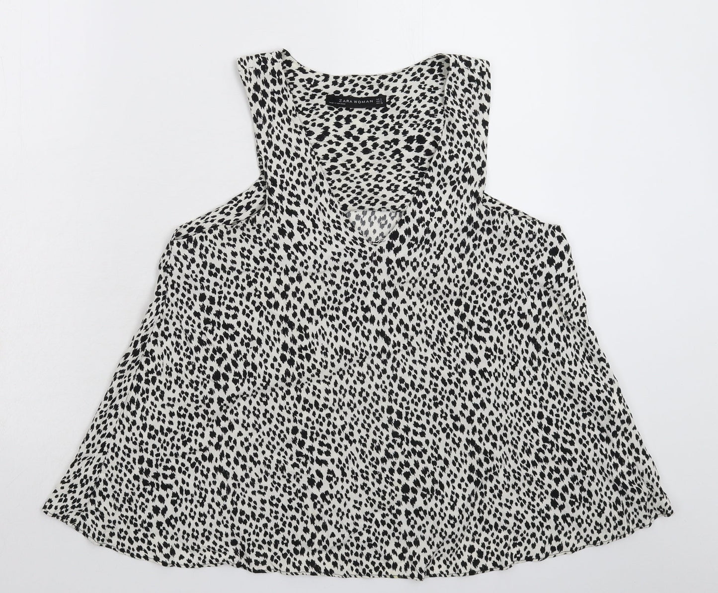 Zara Womens Multicoloured Animal Print  Basic Blouse Size S