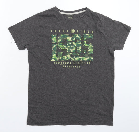 Primark Boys Grey   Basic T-Shirt Size 12-13 Years