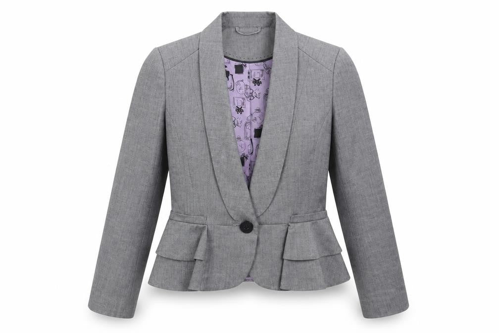 New Look Womens Grey   Jacket Suit Jacket Size 10