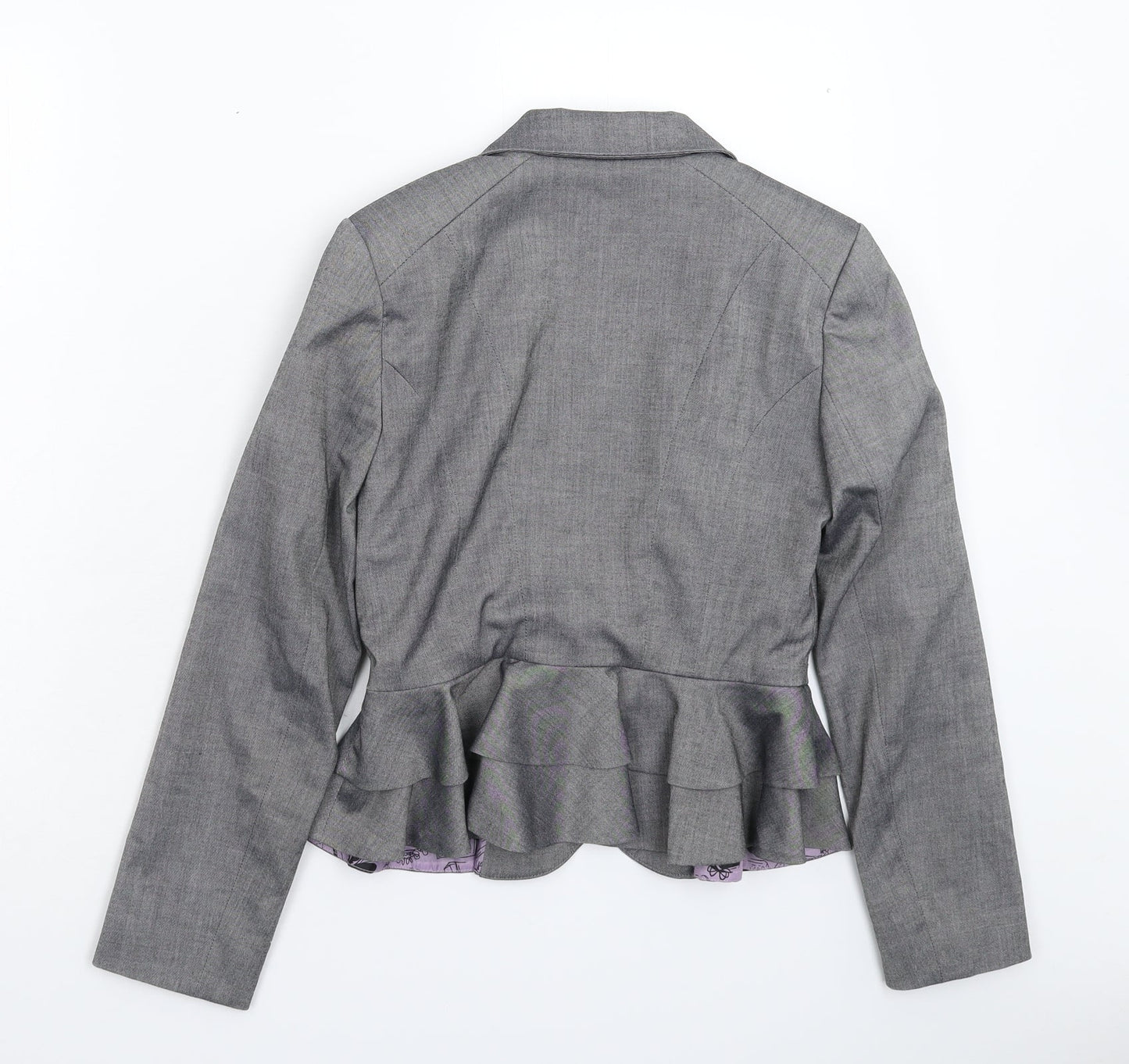New Look Womens Grey   Jacket Suit Jacket Size 10