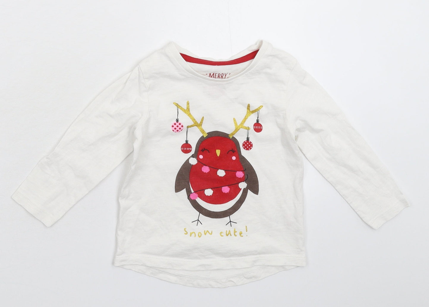 Matalan Baby White   Basic T-Shirt Size 12-18 Months
