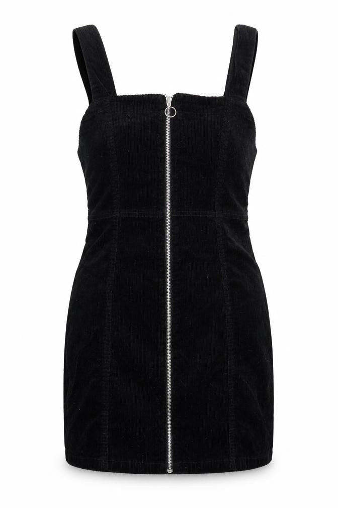 Denim & Co. Womens Black  Corduroy Mini  Size 8
