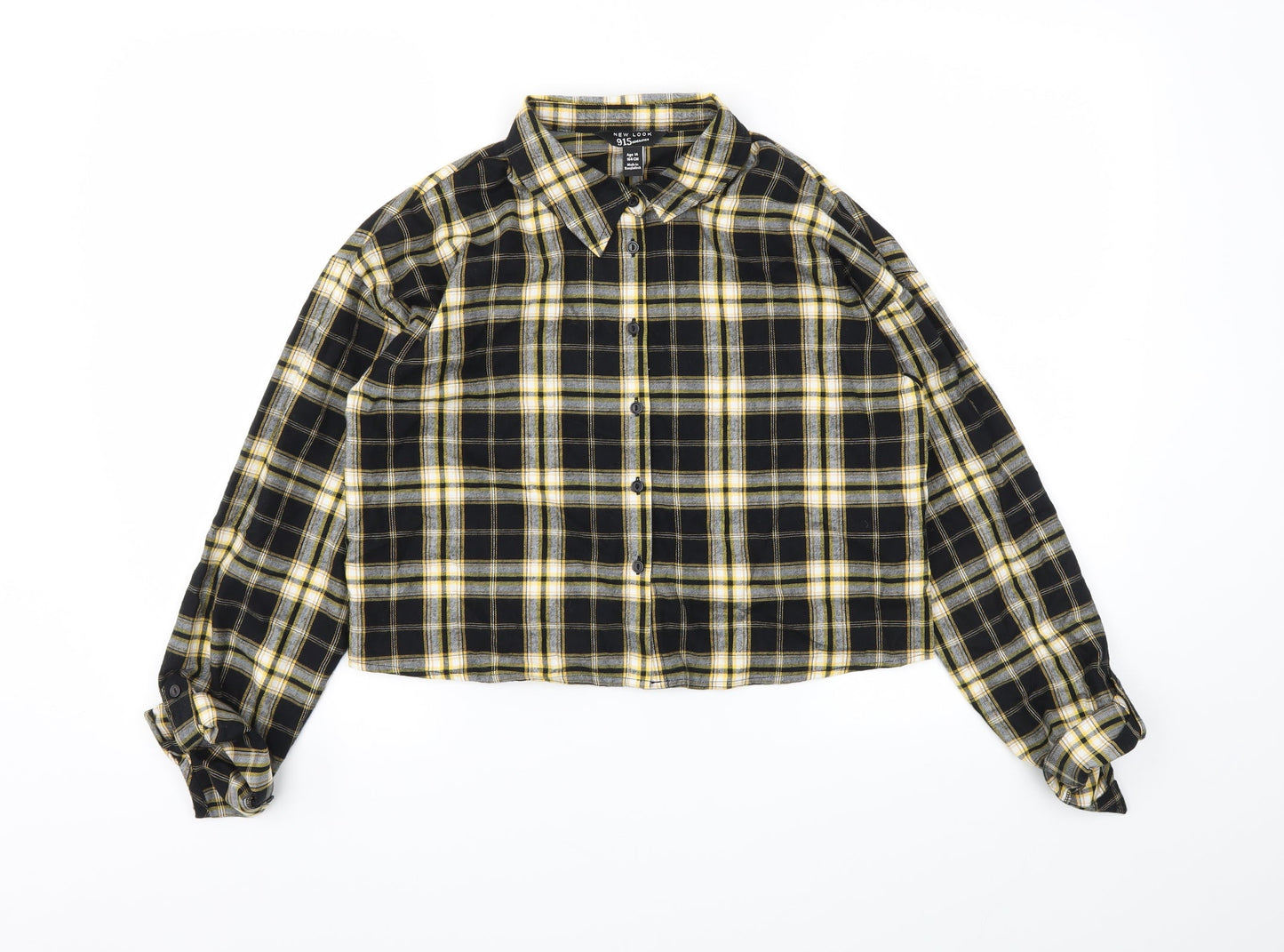 New Look Girls Multicoloured Check  Basic T-Shirt Size 14 Years