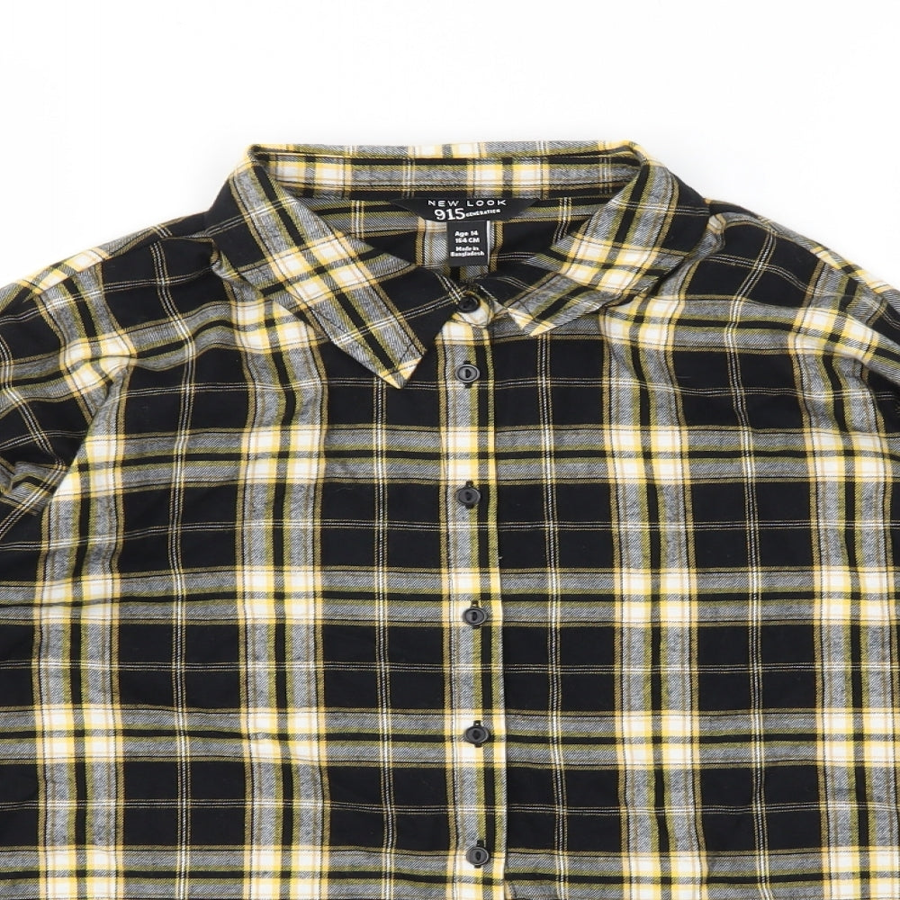 New Look Girls Multicoloured Check  Basic T-Shirt Size 14 Years