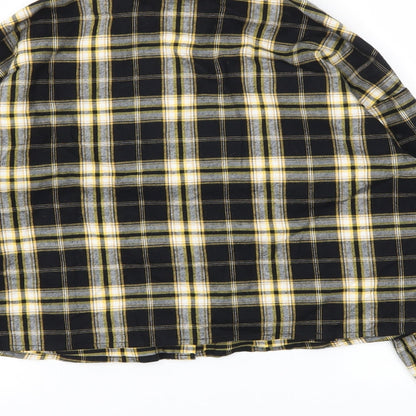 Brand and care label for New Look girls’ multicoloured check basic t-shirt, size 14, years