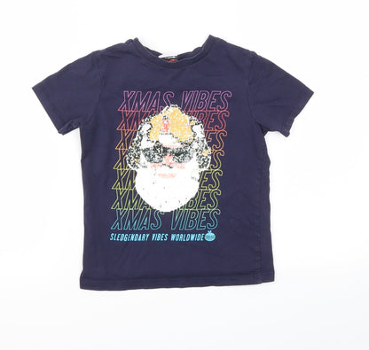 Additional front view of George girls’ multicoloured basic t-shirt, size 5-6, years