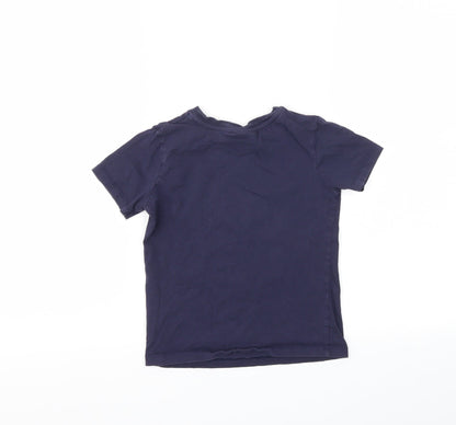 Back view of George girls’ multicoloured basic t-shirt, size 5-6, years