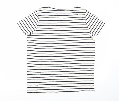 Back view of Only women’s multicoloured striped basic t-shirt, size XL
