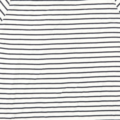 Brand and care label for Only women’s multicoloured striped basic t-shirt, size XL