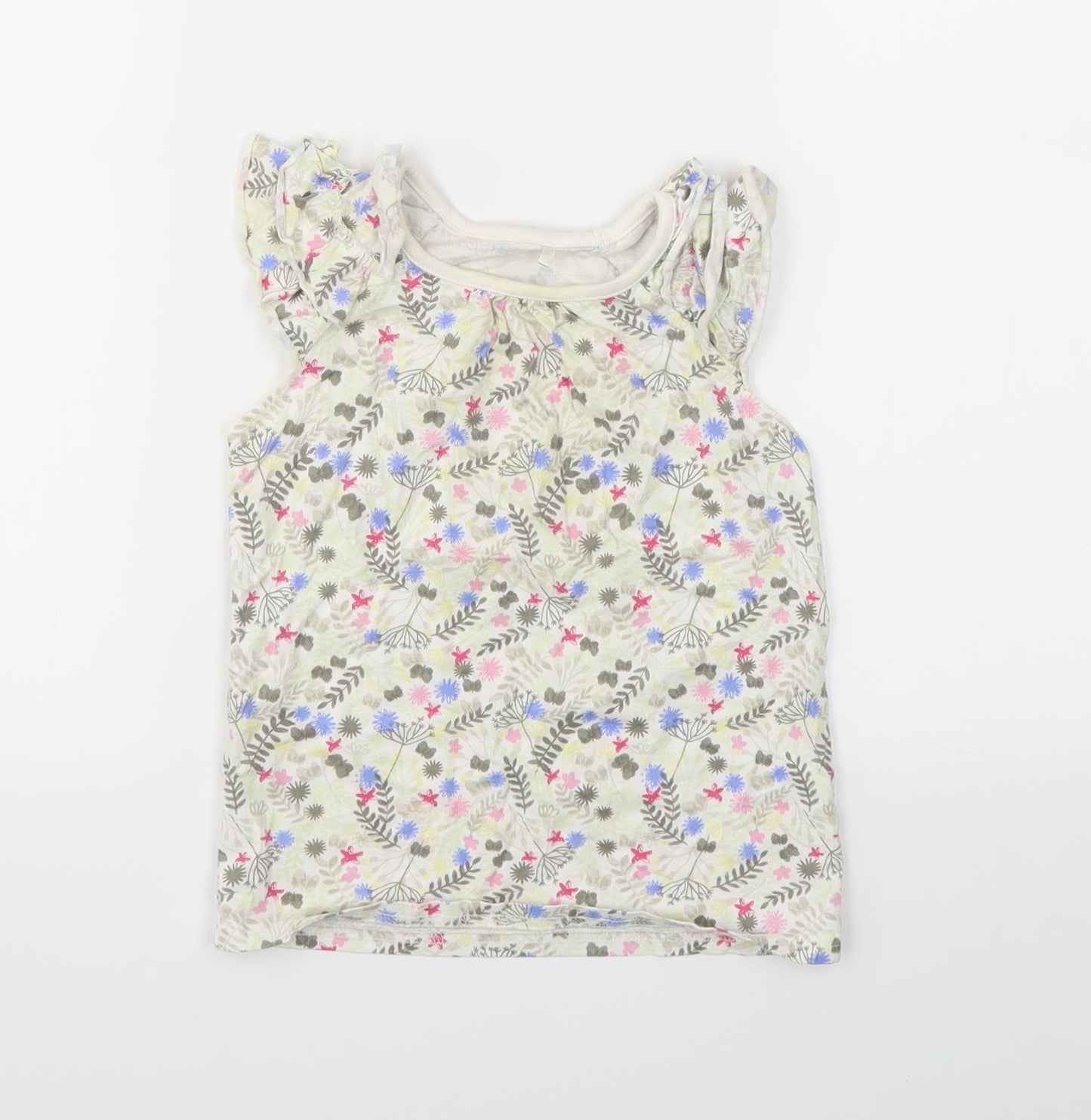 George Girls Multicoloured Floral  Basic T-Shirt Size 5-6 Years