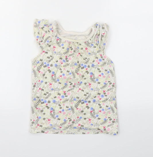 George Girls Multicoloured Floral  Basic T-Shirt Size 5-6 Years