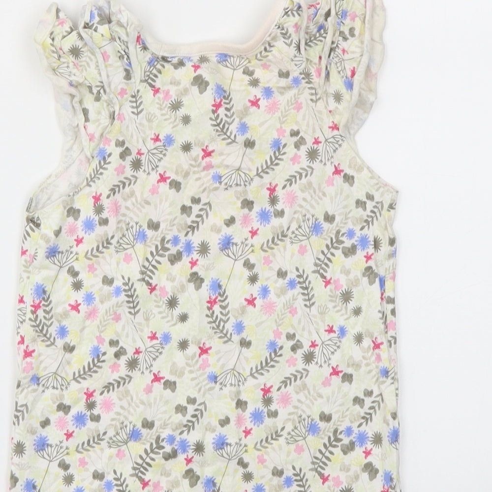 George Girls Multicoloured Floral  Basic T-Shirt Size 5-6 Years