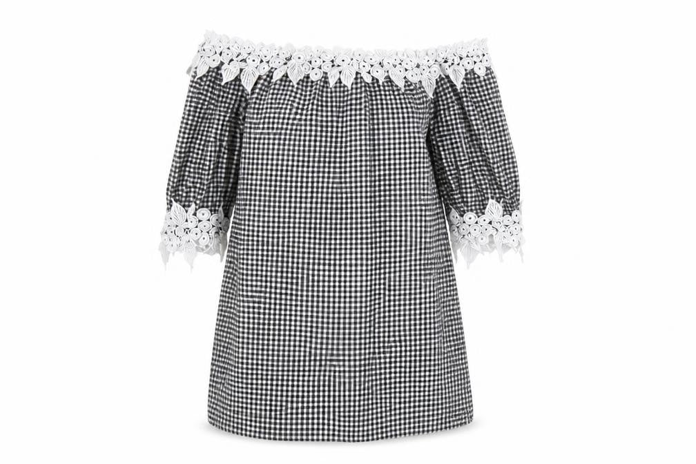Select Womens Black Check  Fit & Flare  Size 12