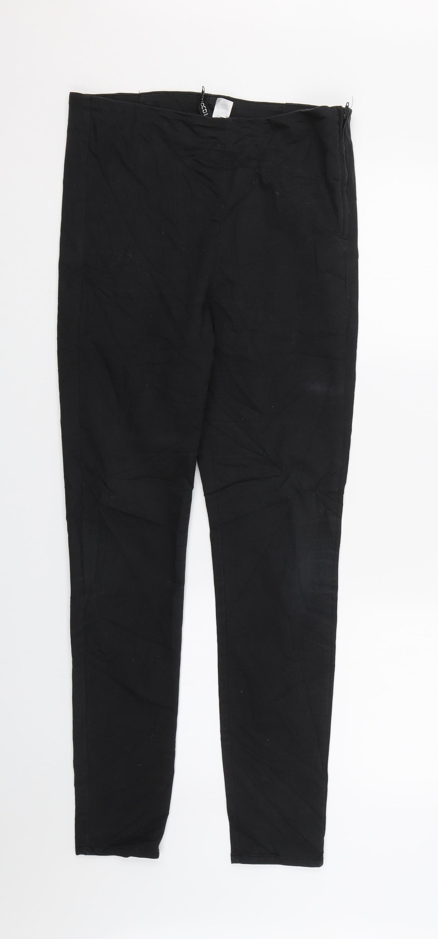 H&M Womens Black  Denim Skinny Jeans Size 12 L28 in