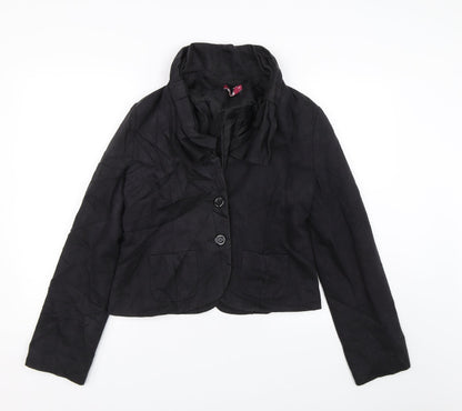 Ruby Patootie Womens Black   Overcoat Coat Size M