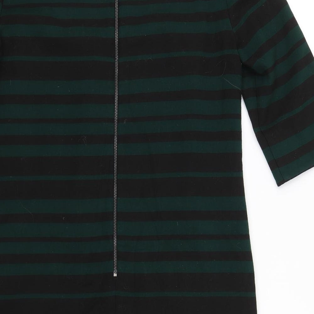 Phase Eight  Womens Green Striped  T-Shirt Dress  Size 10