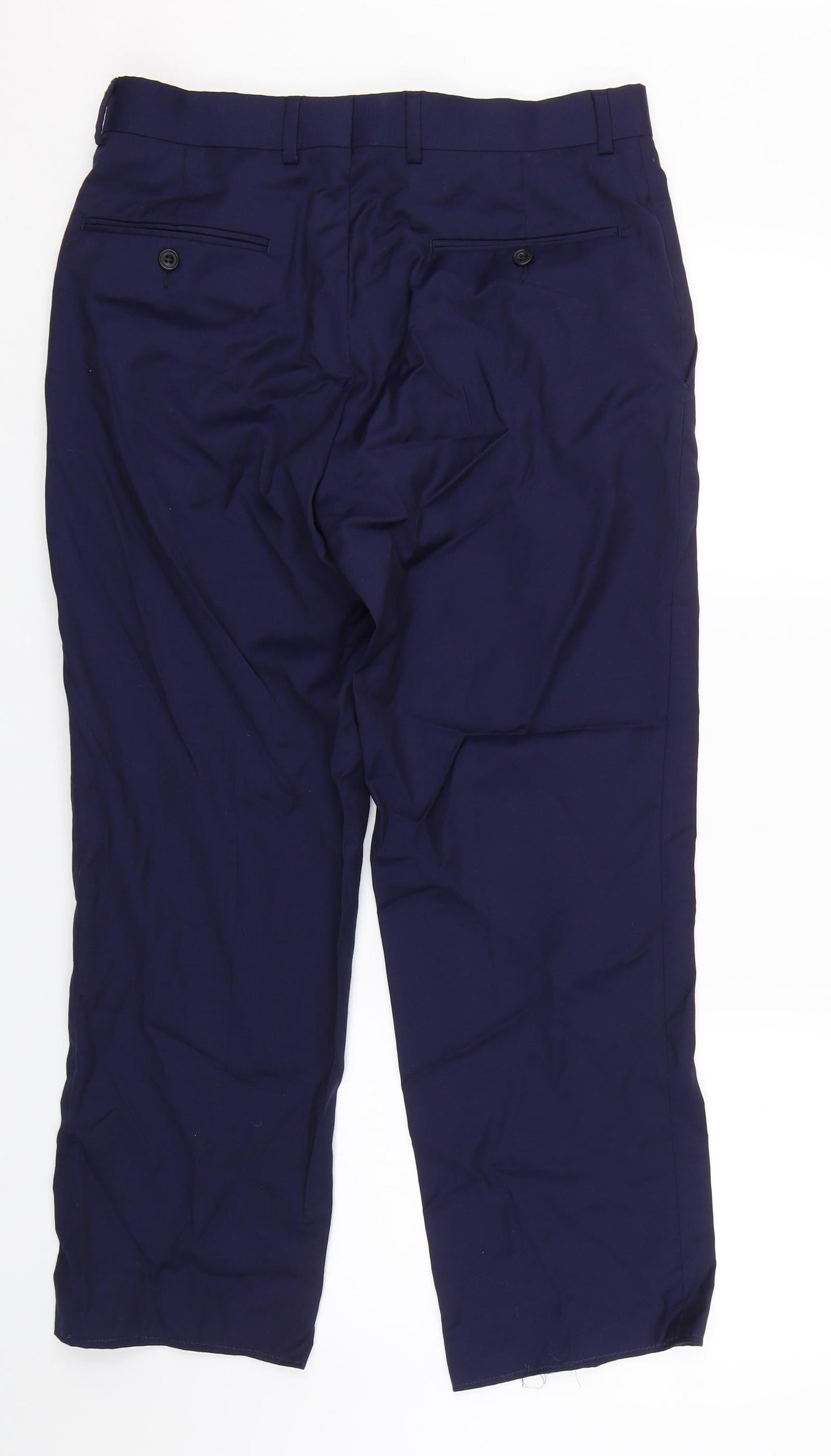 Paul Costelloe Mens Blue   Dress Pants Trousers Size 32 L25 in